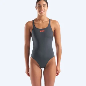 Arena baddräkt för dam - Solid Swim Pro - Grå