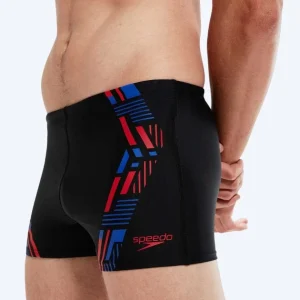 Speedo aquashorts för herr - Tech Print - Svart/Blå