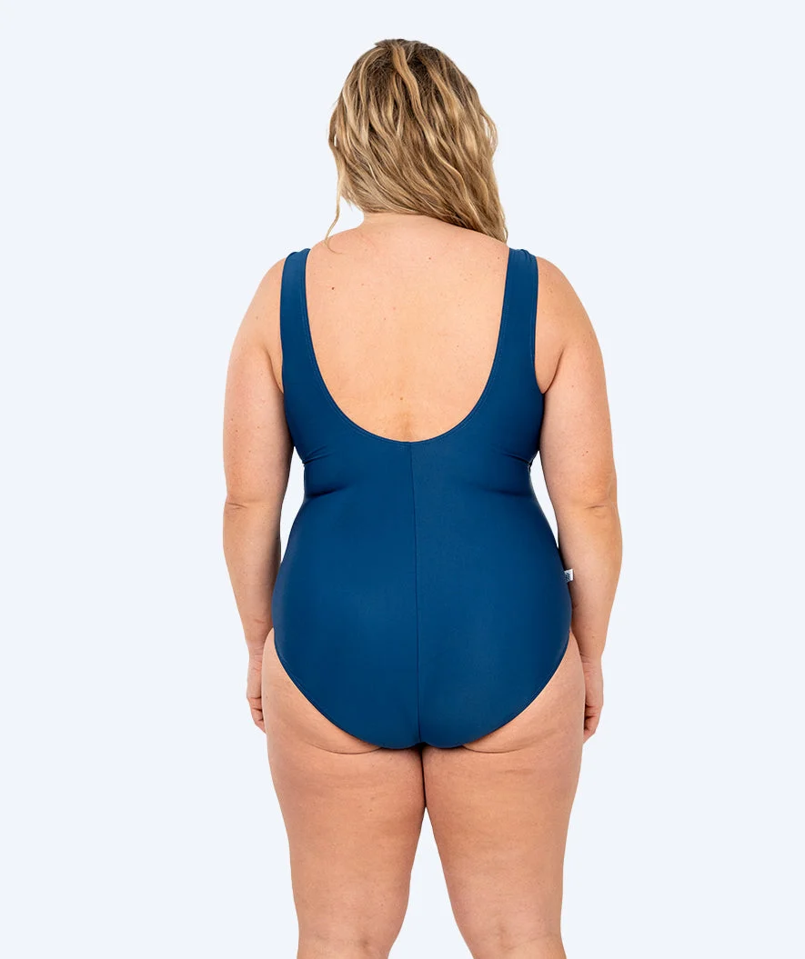Watery badedragt i plus size til damer - Tamaya U-Back - Mørkeblå/hvid - Bild 3