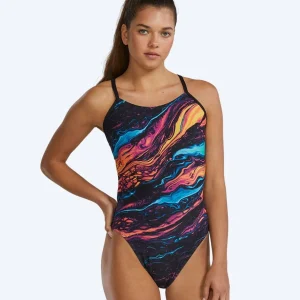 TYR baddräkt för dam - Durafast Elite Cutoutfit - Svart/Multifärgad